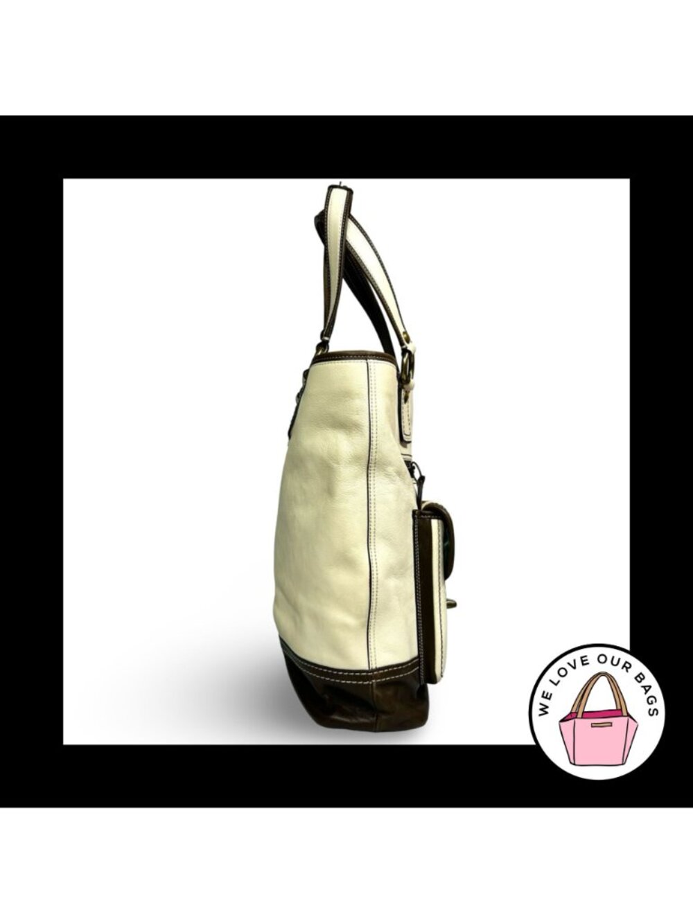 Rare $658 COACH 65th Anniversary GIGI SPECTATOR Tote Leather Legacy Stripe 11569 - Picture 4 of 7